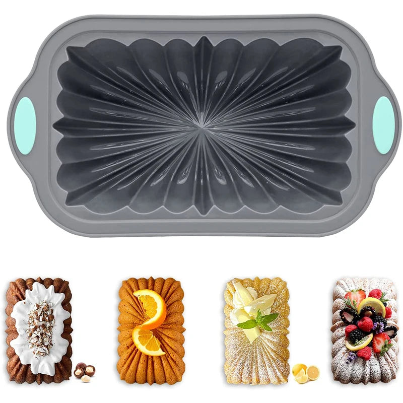 Meibum Fluted Silicone Loaf Pan – Food Grade Bundt Cake and Bread Mould