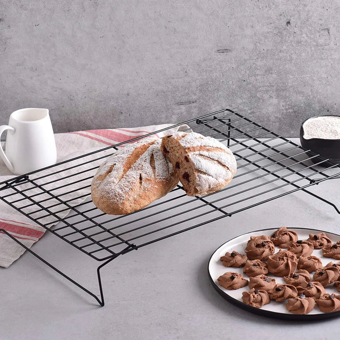 Stainless Steel Non-Stick Wire Grid Baking Tray and Cooling Rack