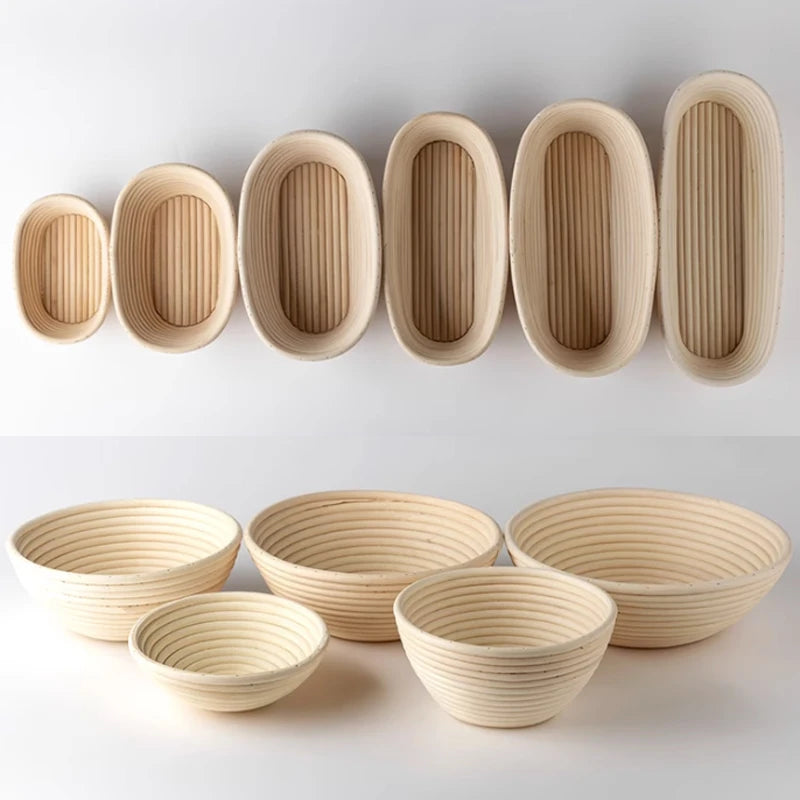 Natural Rattan Dough Fermentation Basket with Liners